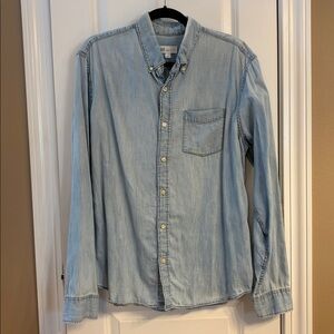 GAP Men's Denim Casual Button Down Shirt Size L